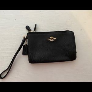 Coach double zip wristlet